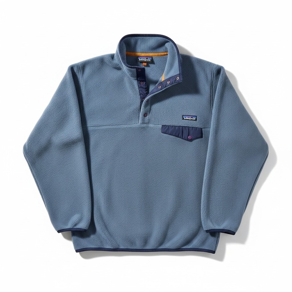 Patagonia Vintage Synchilla Snap-T Pullover 25450 Fleece Blue Medium